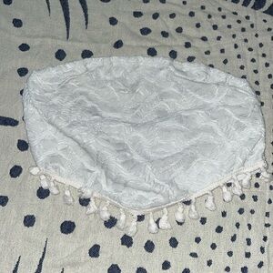 White bandana tassel top